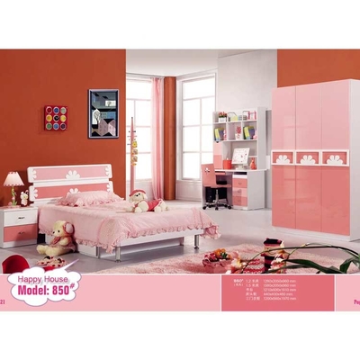 MDF PU στερεό ξύλινο κρεβάτι με τα συρτάρια 1280*2050*960mm εγχώρια έπιπλα παιδιών